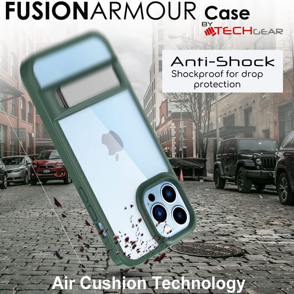 [Fusion Armour Kickstand] Tough Rugged Protective Kickstand Clear Case for Apple iPhone 14 Pro