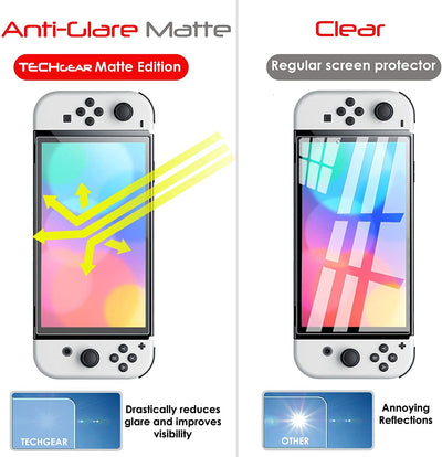Nintendo Switch OLED Anti Glare, Matte Film Screen Protectors