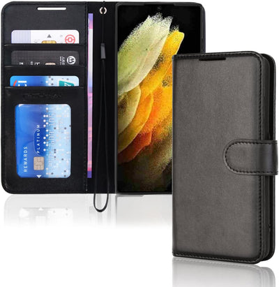 [Wallet Case] Protective Cover with Cash & Card Holder, Stand and Wrist Strap For Honor Magic 5 Lite 5G