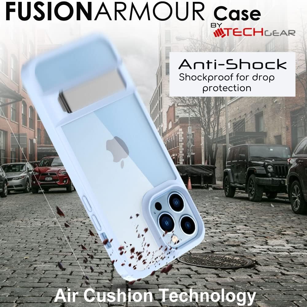 [Fusion Armour Kickstand] Tough Rugged Protective Kickstand Clear Case for Apple iPhone 14