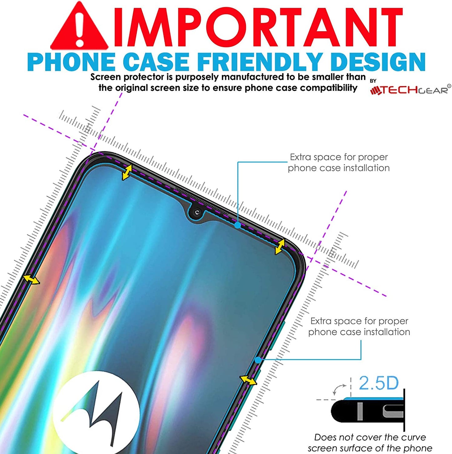 Motorola Moto E22, Tempered Glass Screen Protector