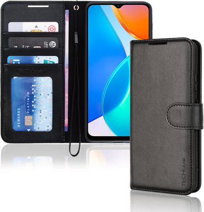 [Wallet Case] Protective Cover with Cash & Card Holder, Stand and Wrist Strap For Honor X6 4G / Honor X8 5G