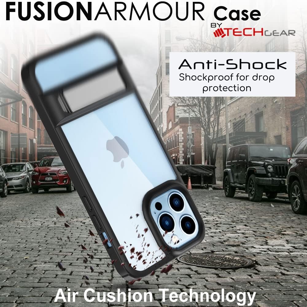 [Fusion Armour Kickstand] Tough Rugged Protective Kickstand Clear Case for Apple iPhone 14 Pro