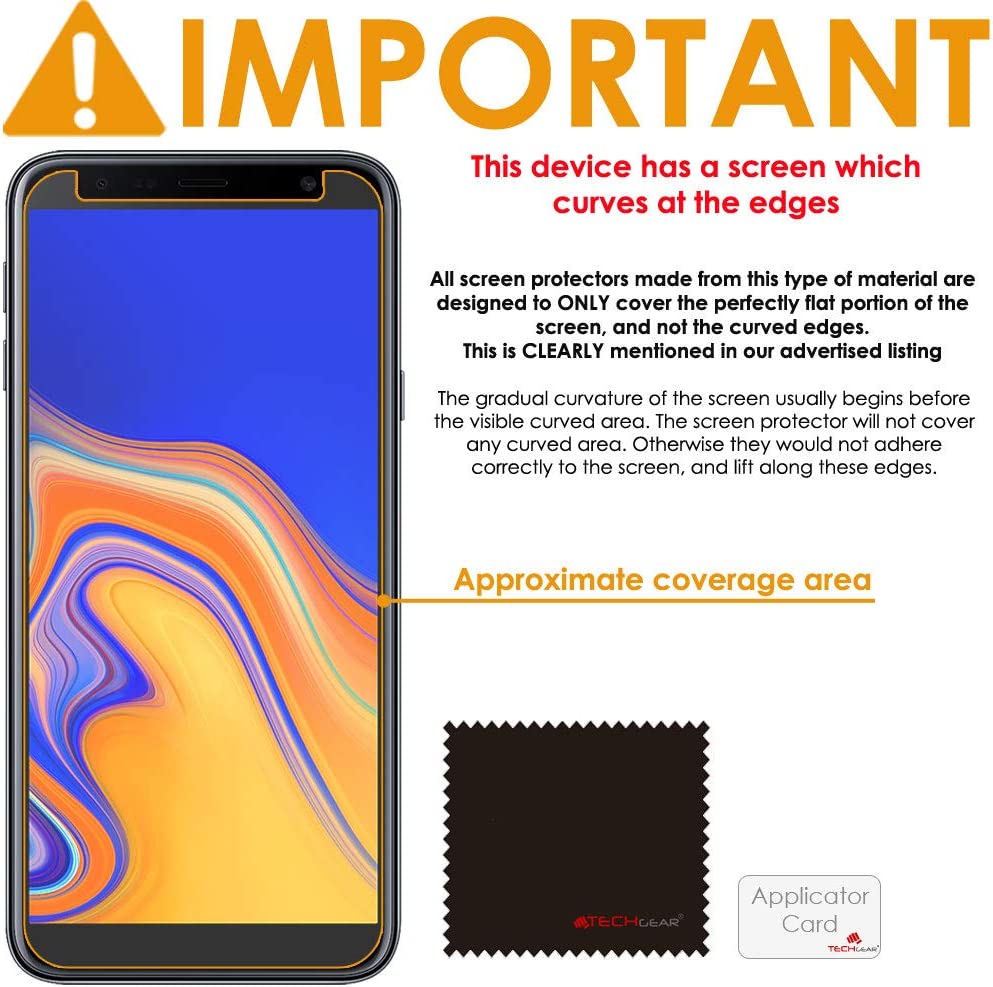[5 Pack] Screen Protectors for Samsung Galaxy J6 Plus, J6+ 2018 Clear Lcd Screen Protectors Cover Guards Compatible with Samsung Galaxy J6+