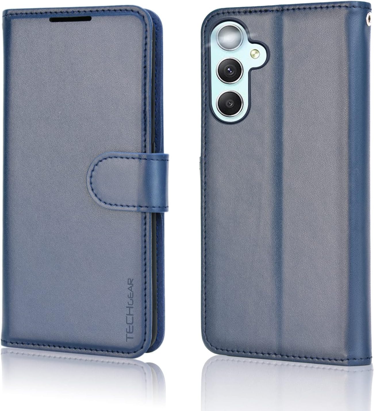 [Wallet Case] Protective Cover with Cash & Card Holder, Stand and Wrist Strap For Samsung A34 5G