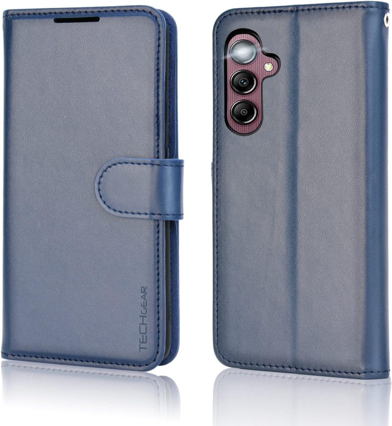 [Wallet Case] Protective Cover with Cash & Card Holder, Stand and Wrist Strap For Samsung A14 5G