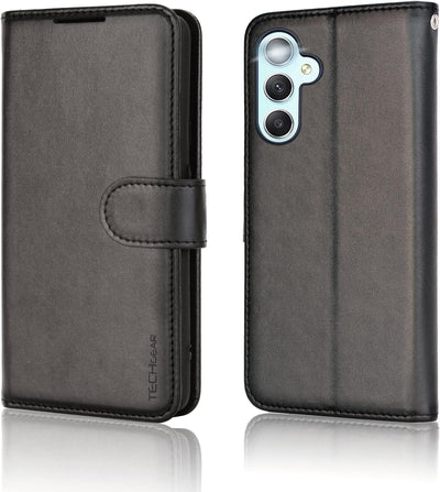 [Wallet Case] Protective Cover with Cash & Card Holder, Stand and Wrist Strap For Samsung A34 5G