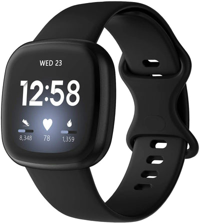 Soft SILICONE Watch Band for Fitbit Versa 4, 3 and Fitbit Sense 2, 1