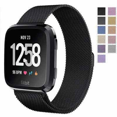 Milanese Stainless Steel Watch Band for Fitbit Versa, Versa 2, Versa Lite