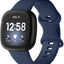Soft SILICONE Watch Band for Fitbit Versa 4, 3 and Fitbit Sense 2, 1